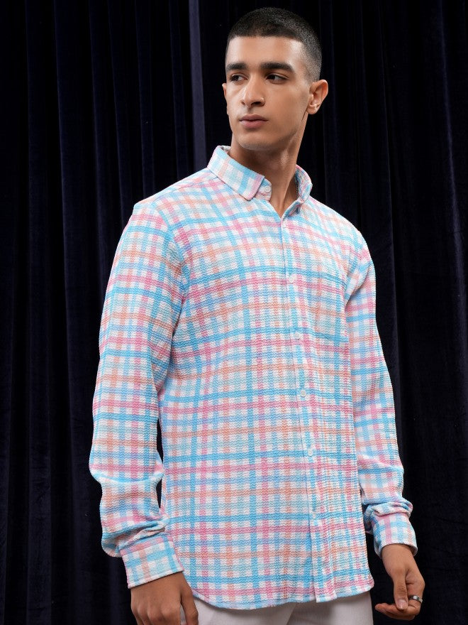 Highlander Men Multi Checked Regular Fit Casual Shirt - Multi - Image 6