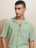 Highlander Men Green Solid Relaxed Fit Casual Shirt - Green - Image 1