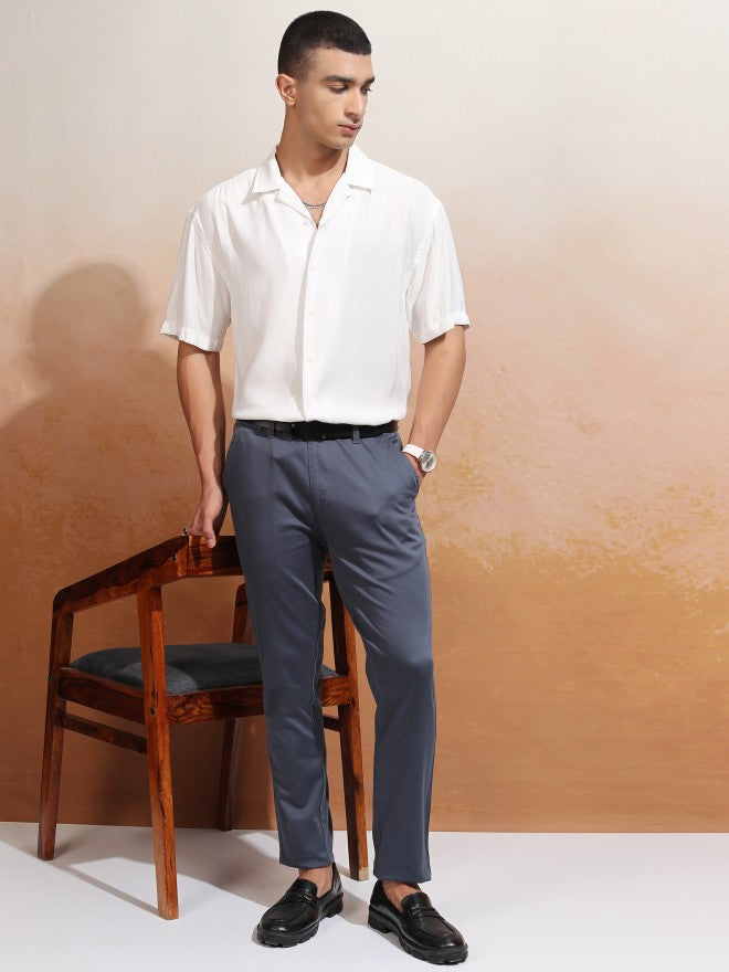 Highlander Men White Solid Relaxed Fit Casual Shirt - White - Image 2