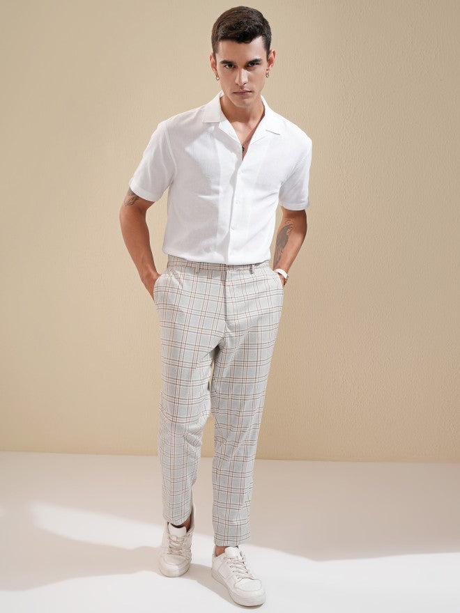 Highlander Men White Textured Relaxed Fit Casual Shirt - White - Image 2