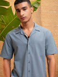 Highlander Men Blue Striped Relaxed Fit Casual Shirt - Blue - Image 1