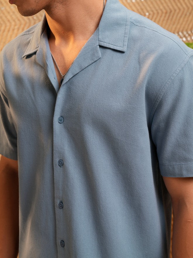 Highlander Men Blue Striped Relaxed Fit Casual Shirt - Blue - Image 5