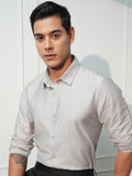 Highlander Men Grey Solid Slim Fit Casual Shirt - Grey - Image 1