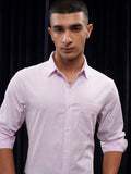Highlander Men Pink Striped Regular Fit Casual Shirt - Pink - Image 1
