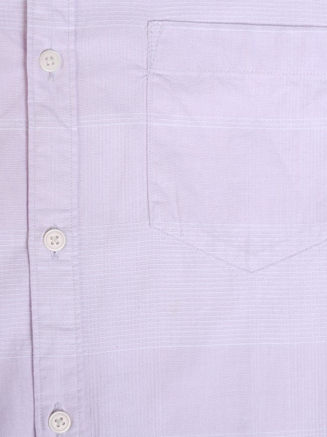 Highlander Men Pink Striped Regular Fit Casual Shirt - Pink - Image 9