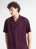 Highlander Men Maroon Solid Relaxed Fit Casual Shirt - Maroon - Image 1
