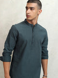 Highlander Men Teal Solid Regular Fit Casual Shirt - Teal - Image 1