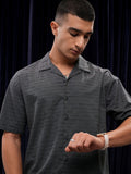 Highlander Men Grey Textured Relaxed Fit Casual Shirt - Grey - Image 1
