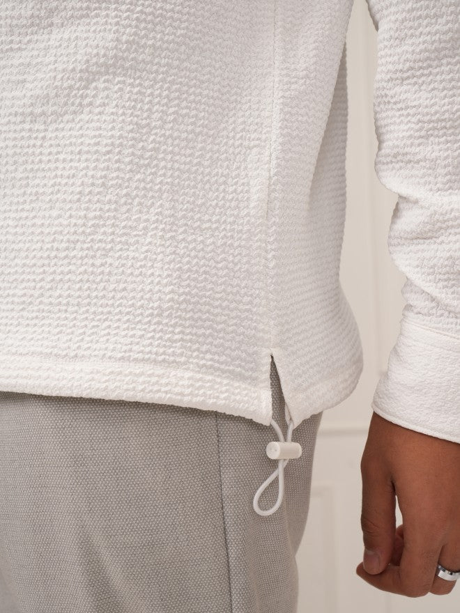 Highlander Men White Textured Relaxed Fit Casual Shirt - White - Image 8