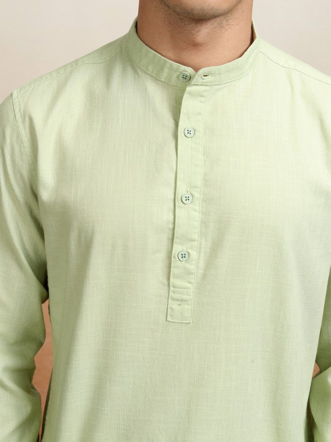 Highlander Men Green Solid Regular Fit Casual Shirt - Green - Image 5