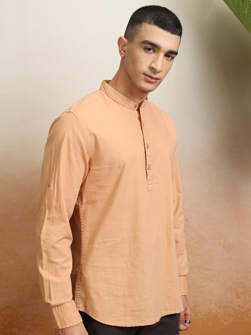 Highlander Men Rust Solid Regular Fit Casual Shirt - Rust - Image 6