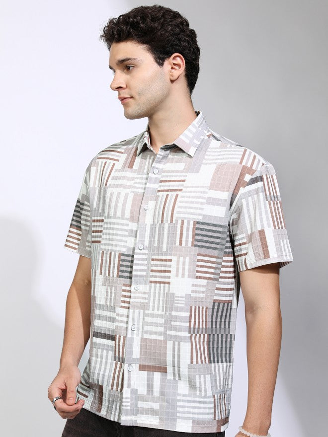 Highlander Men Multicolour Printed Relaxed Fit Casual Shirt - Multi - Image 4