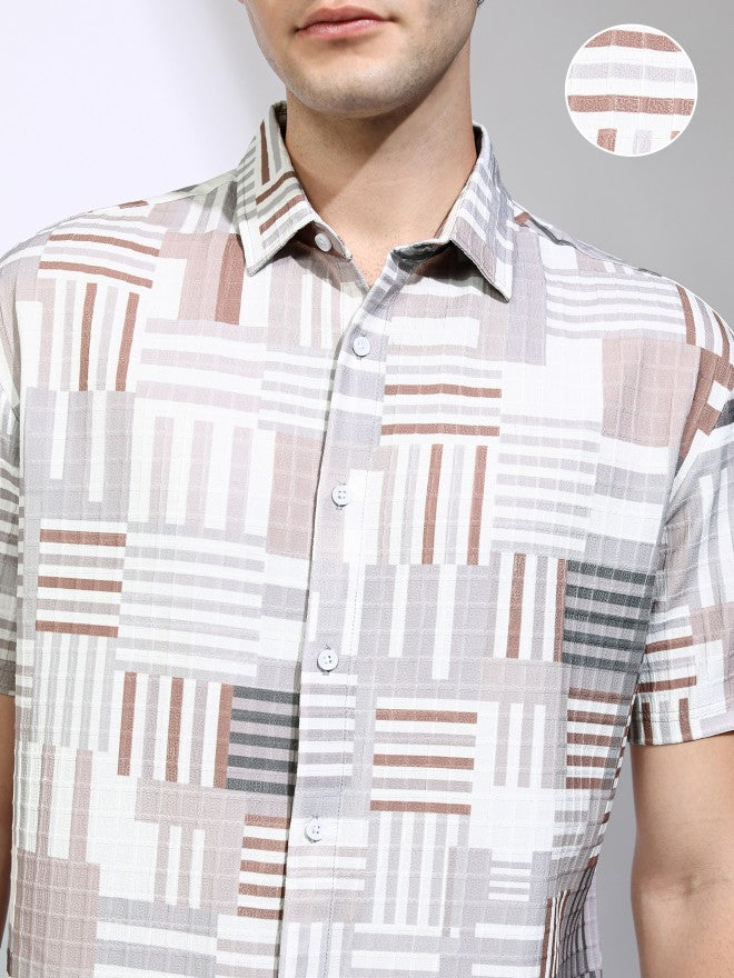 Highlander Men Multicolour Printed Relaxed Fit Casual Shirt - Multi - Image 5