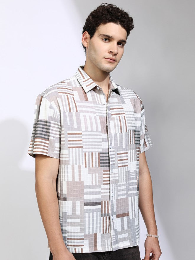 Highlander Men Multicolour Printed Relaxed Fit Casual Shirt - Multi - Image 6