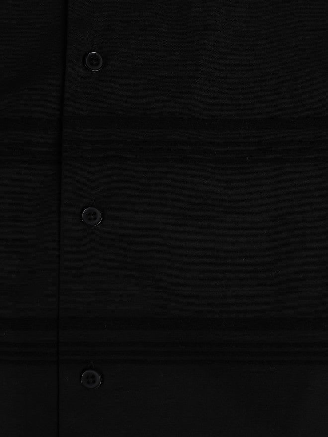 Highlander Men Black Striped Relaxed Fit Casual Shirt - Black - Image 9