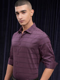 Highlander Men Purple Solid Slim Fit Casual Shirt - Purple - Image 1