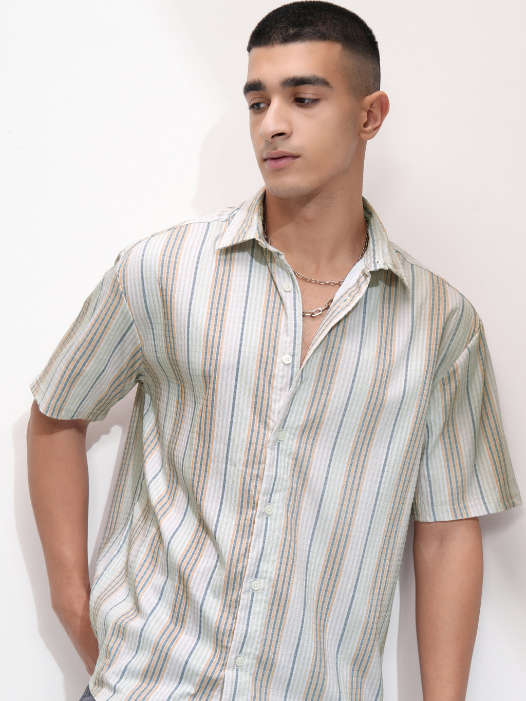Highlander Men Multi Striped Relaxed Fit Casual Shirt - Multi - Image 1