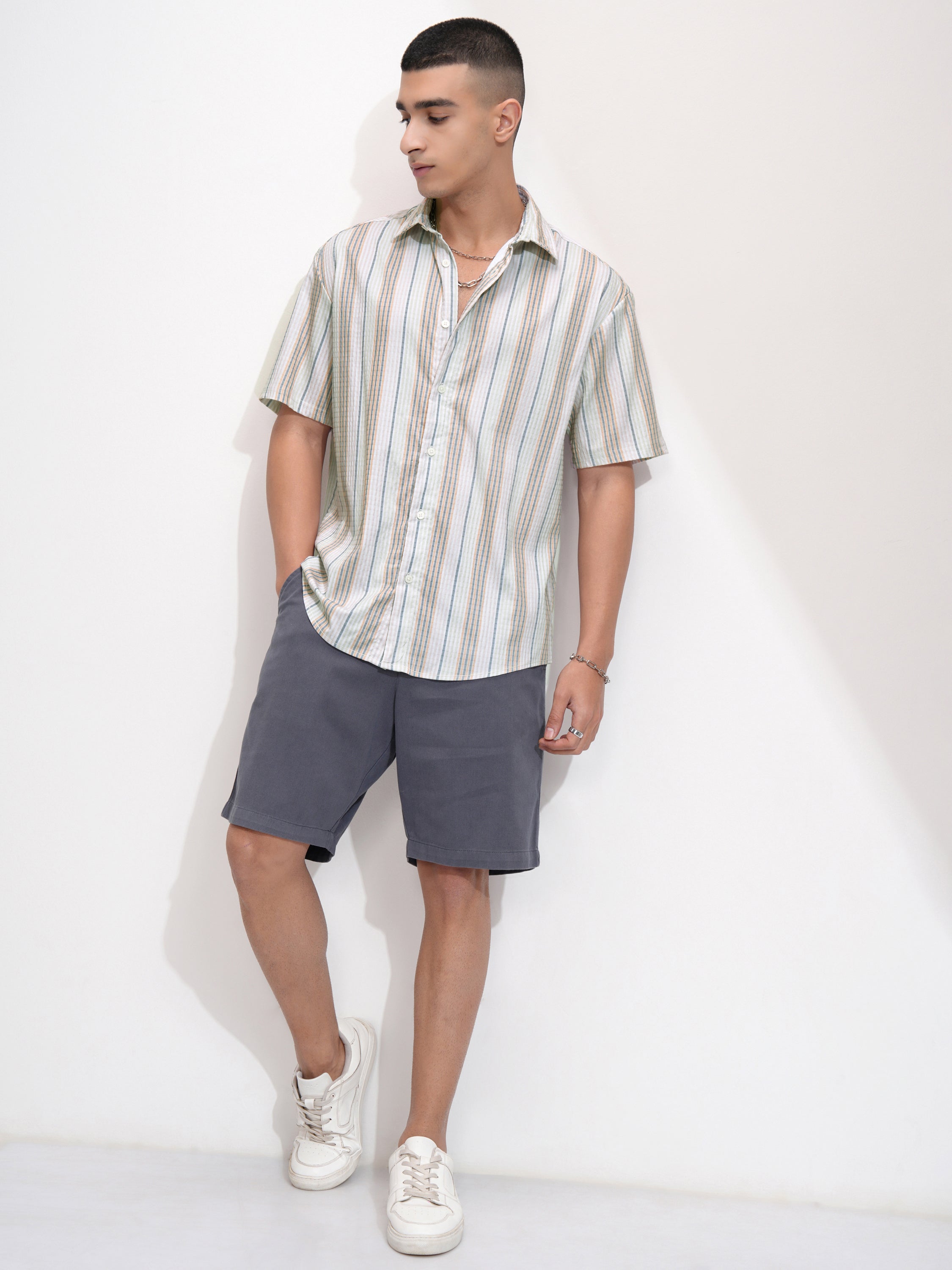 Highlander Men Multi Striped Relaxed Fit Casual Shirt - Multi - Image 2