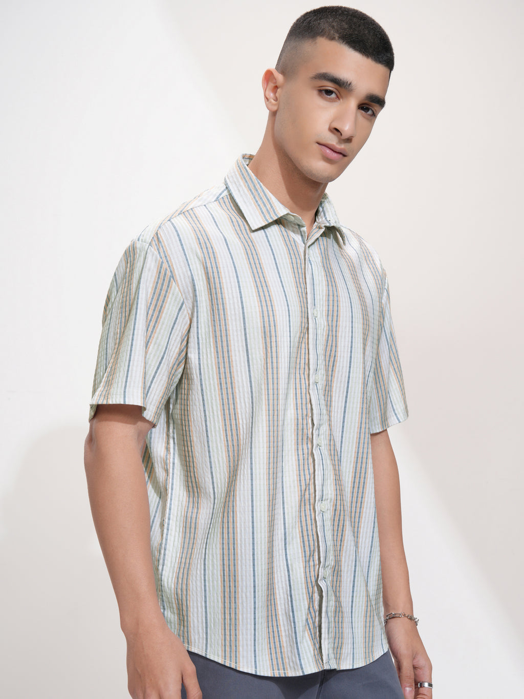 Highlander Men Multi Striped Relaxed Fit Casual Shirt - Multi - Image 6