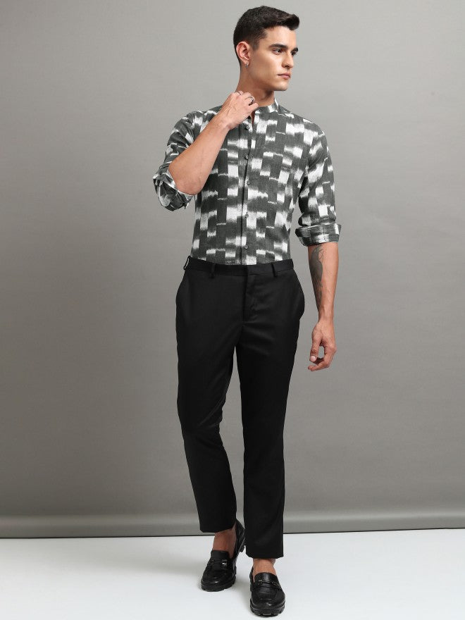 Highlander Men Grey Printed Regular Fit Casual Shirt - Grey - Image 2