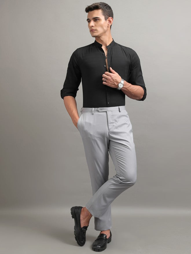 Highlander Men Black Striped Regular Fit Casual Shirt - Black - Image 2