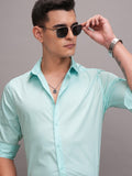 Highlander Men Green Solid Slim Fit Casual Shirt - Green - Image 1