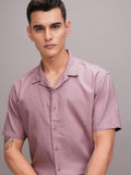 Highlander Men Pink Textured Relaxed Fit Casual Shirt - Pink - Image 1