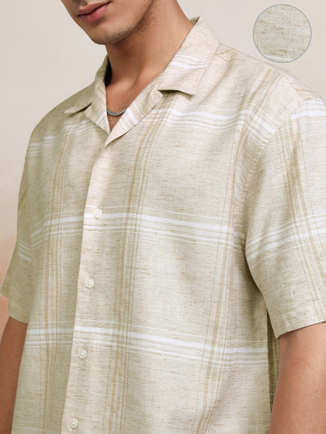 Highlander Men White Checked Relaxed Fit Casual Shirts - White - Image 5