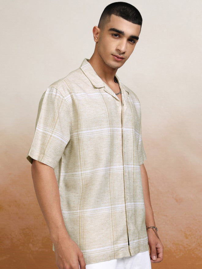 Highlander Men White Checked Relaxed Fit Casual Shirts - White - Image 6