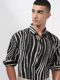 Highlander Men Black Printed Relaxed Fit Casual Shirt - Black - Image 1