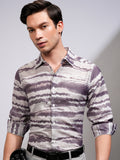 Highlander Men Grey Printed Regular Fit Casual Shirt - Grey - Image 1