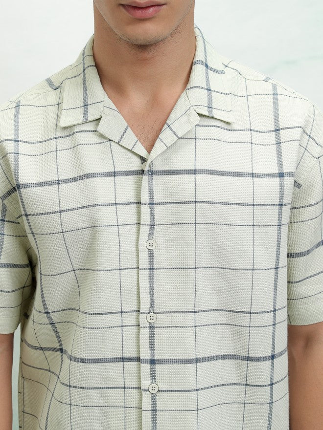 Highlander Men Green Checked Relaxed Fit Casual Shirt - Green - Image 5
