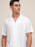 Highlander Men White Checked Relaxed Fit Casual Shirt - White - Image 1