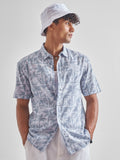 Highlander Men Blue Printed Relaxed Fit Casual Shirt - Blue - Image 1
