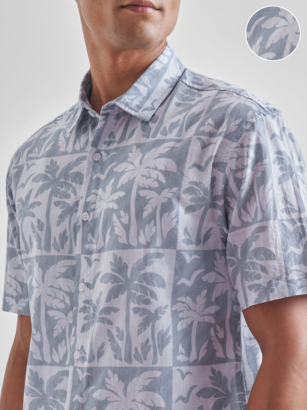 Highlander Men Blue Printed Relaxed Fit Casual Shirt - Blue - Image 5