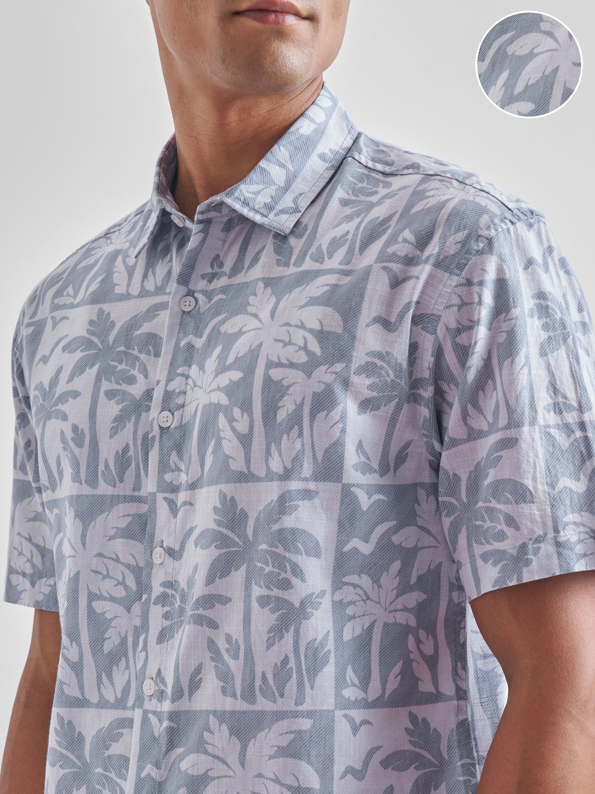 Highlander Men Blue Printed Relaxed Fit Casual Shirt - Blue - Image 5