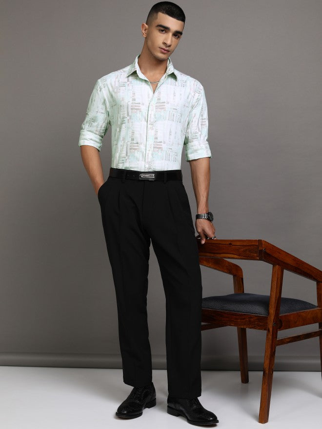 Highlander Men Green Printed Relaxed Fit Casual Shirt - Green - Image 2