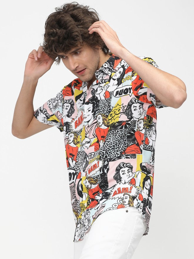 Highlander Men Multi Printed Slim Fit Casual Shirt - Multi - Image 2