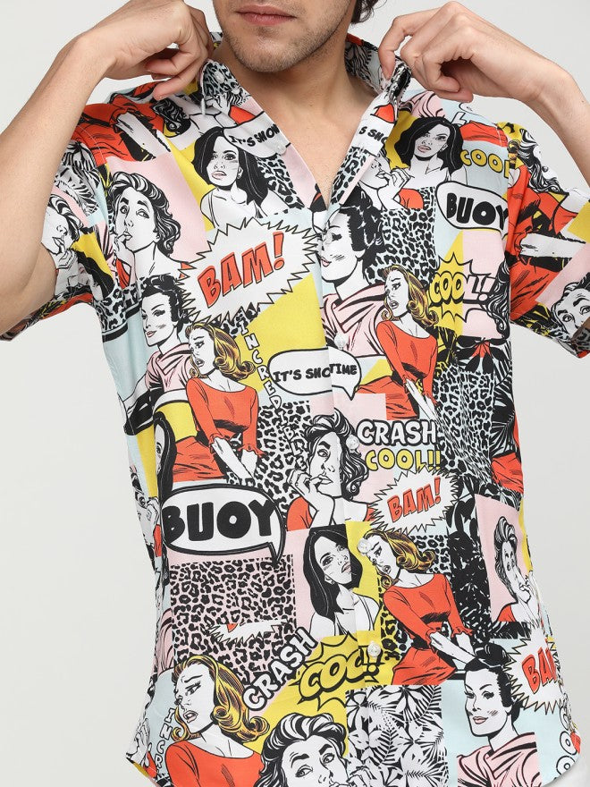 Highlander Men Multi Printed Slim Fit Casual Shirt - Multi - Image 4