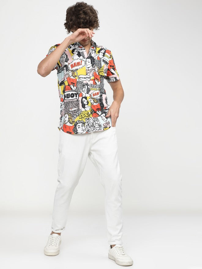 Highlander Men Multi Printed Slim Fit Casual Shirt - Multi - Image 5