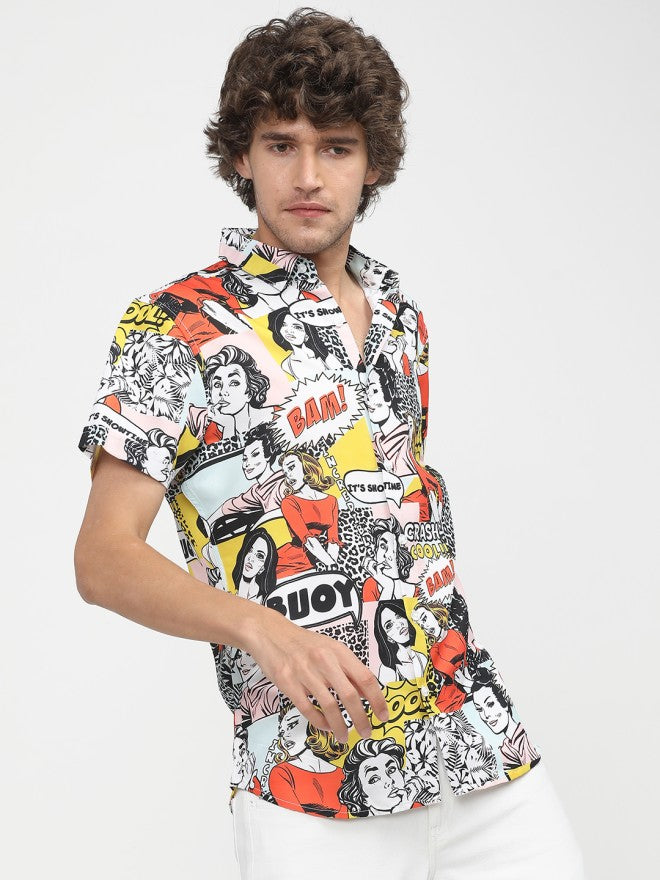 Highlander Men Multi Printed Slim Fit Casual Shirt - Multi - Image 6