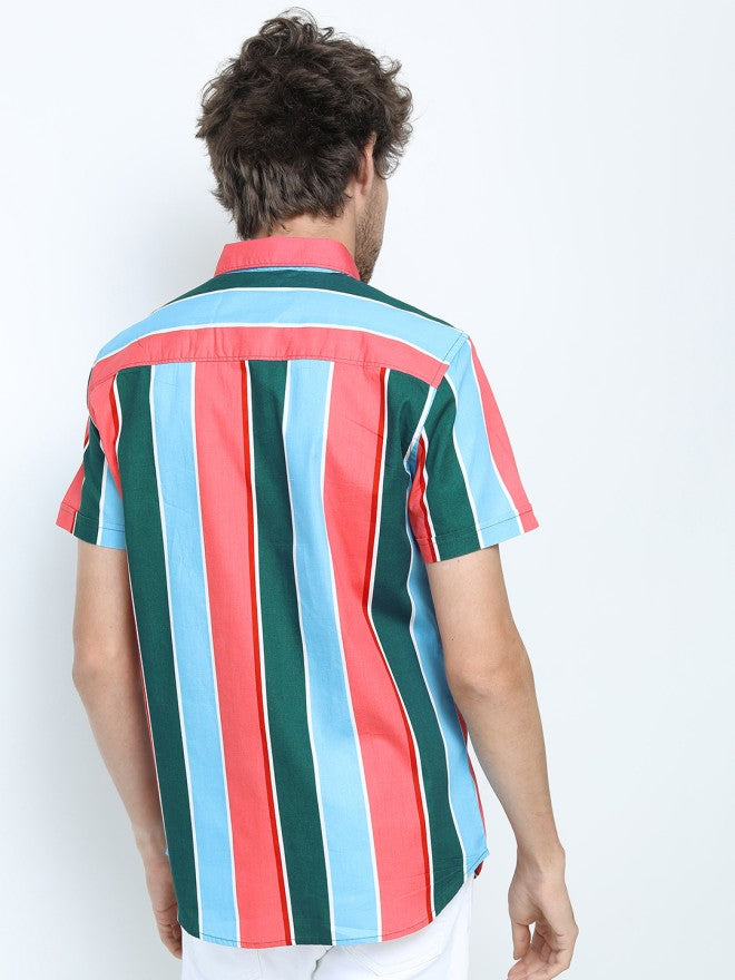 Highlander Men Multi Striped Slim Fit Casual Shirt - Multi - Image 3