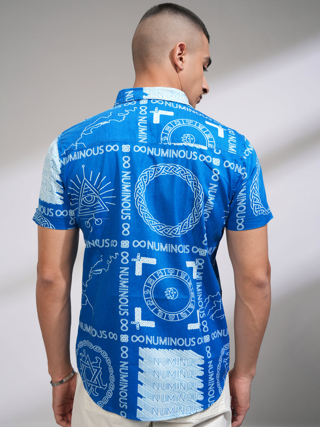 Highlander Men Blue Printed Slim Fit Casual Shirt - Blue - Image 3