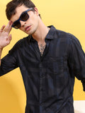 Highlander Men Grey Printed Slim Fit Casual Shirt - Grey - Image 1