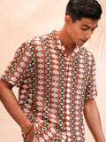 Highlander Men Multi Self Design Relaxed Fit Casual Shirt - Multi - Image 1