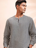 Highlander Men Black Textured Relaxed Fit Casual Shirt - Black - Image 1