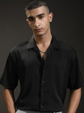 Highlander Men Black Solid Relaxed Fit Casual Shirt - Black - Image 1