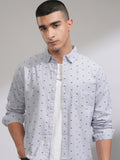 Highlander Men Green Printed Slim Fit Casual Shirt - Green - Image 1
