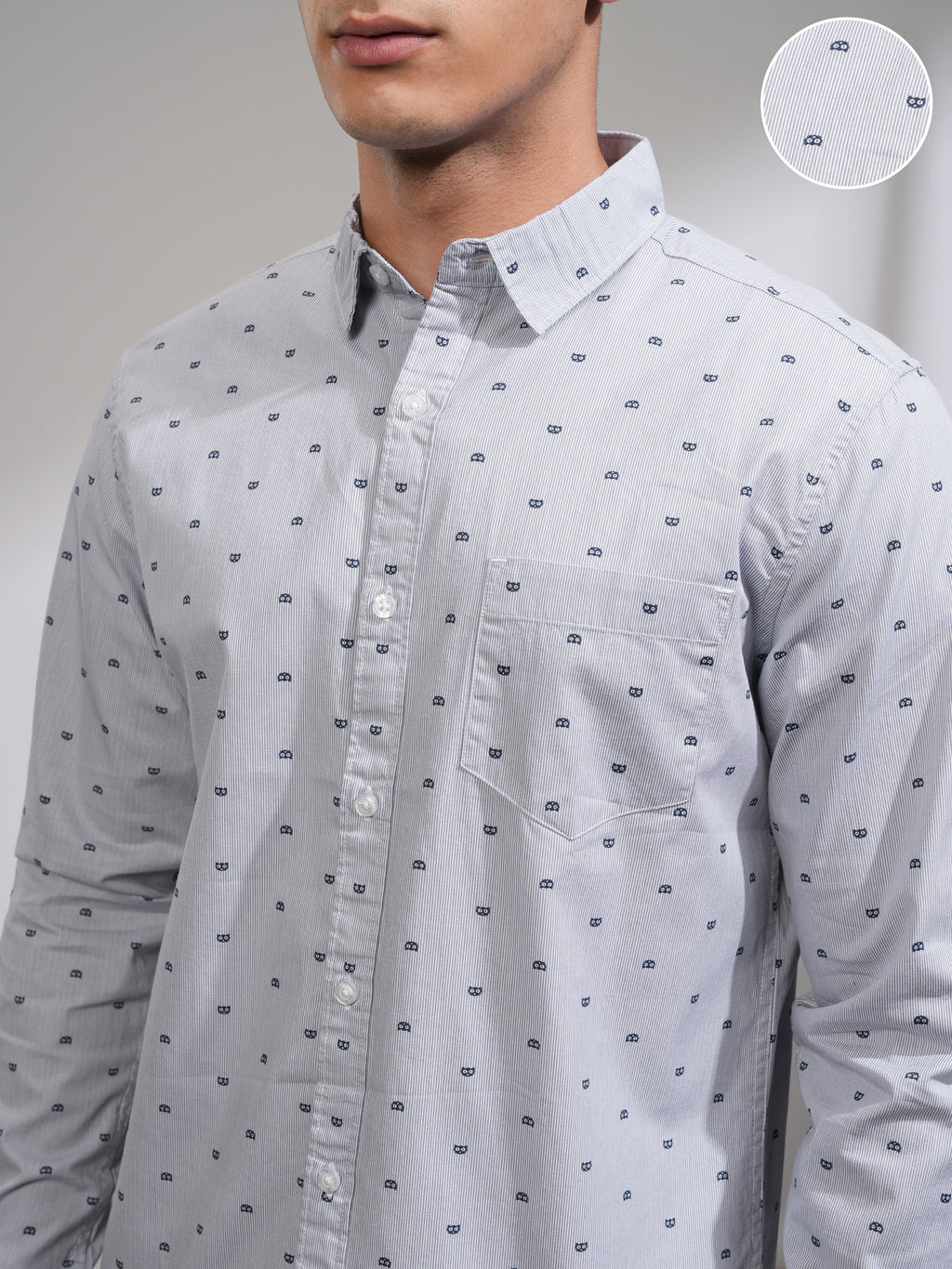 Highlander Men Green Printed Slim Fit Casual Shirt - Green - Image 5