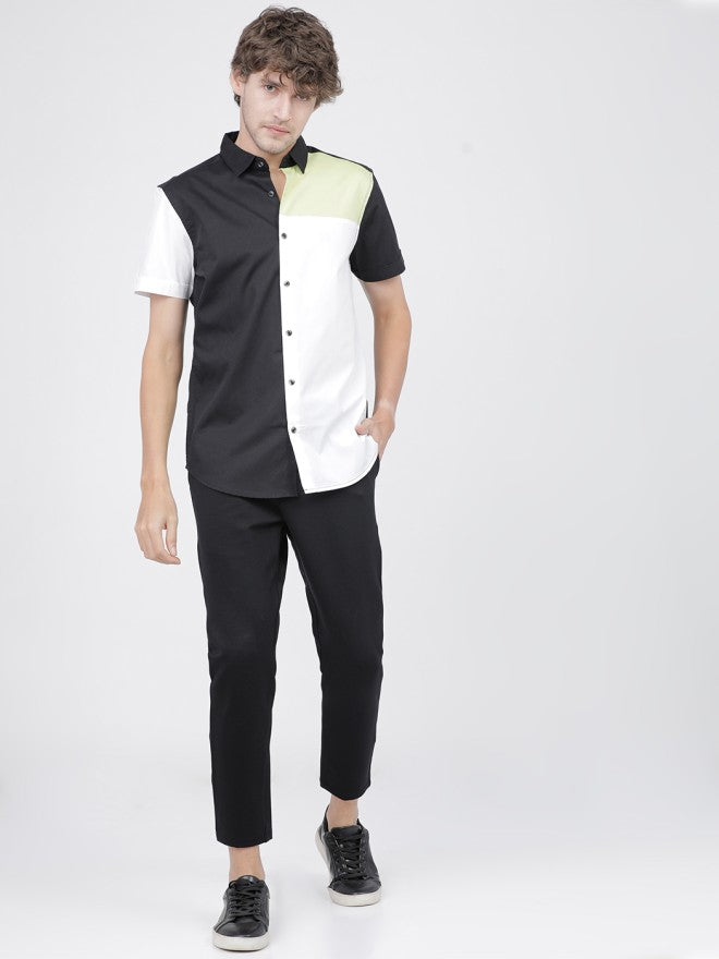 Highlander Men Multi Colourblocked Slim Fit Casual Shirt - Multi - Image 5